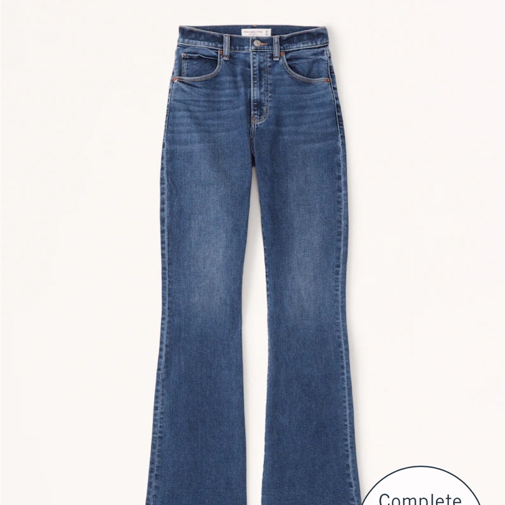 NWOR ABERCROMBIE & FITCH Sz 25 STRETCH HIGH RISE FLARE DENIM